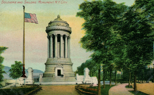 Soldiers and Sailors Monument Ny City New York NY  Postcard