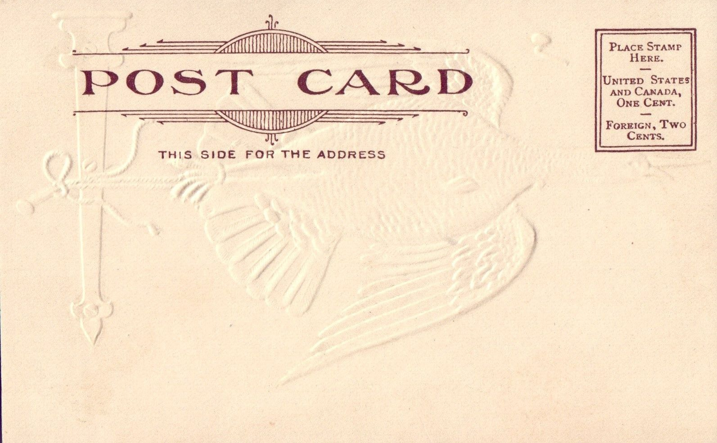 Gold Embossed The Turkeys Only "Regret" Vintage Thanksgiving Postcard