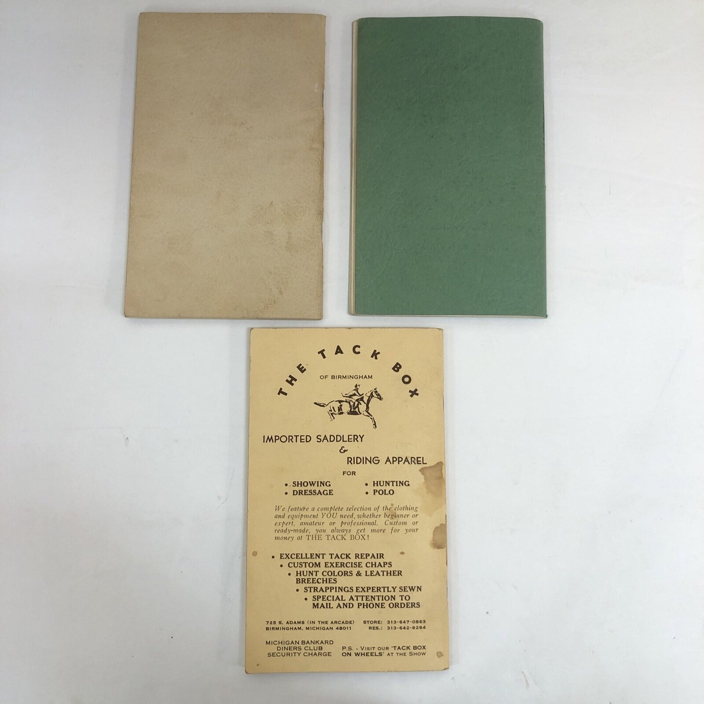 Lot of 3 Battle Creek Hunt Horse Show Programs Michigan 1965  1967 and 1968