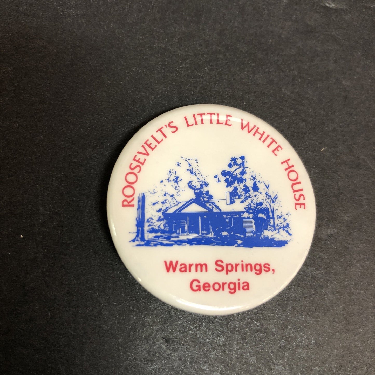 Roosevelt's Little White House Celluloid 1.5" Political Pin