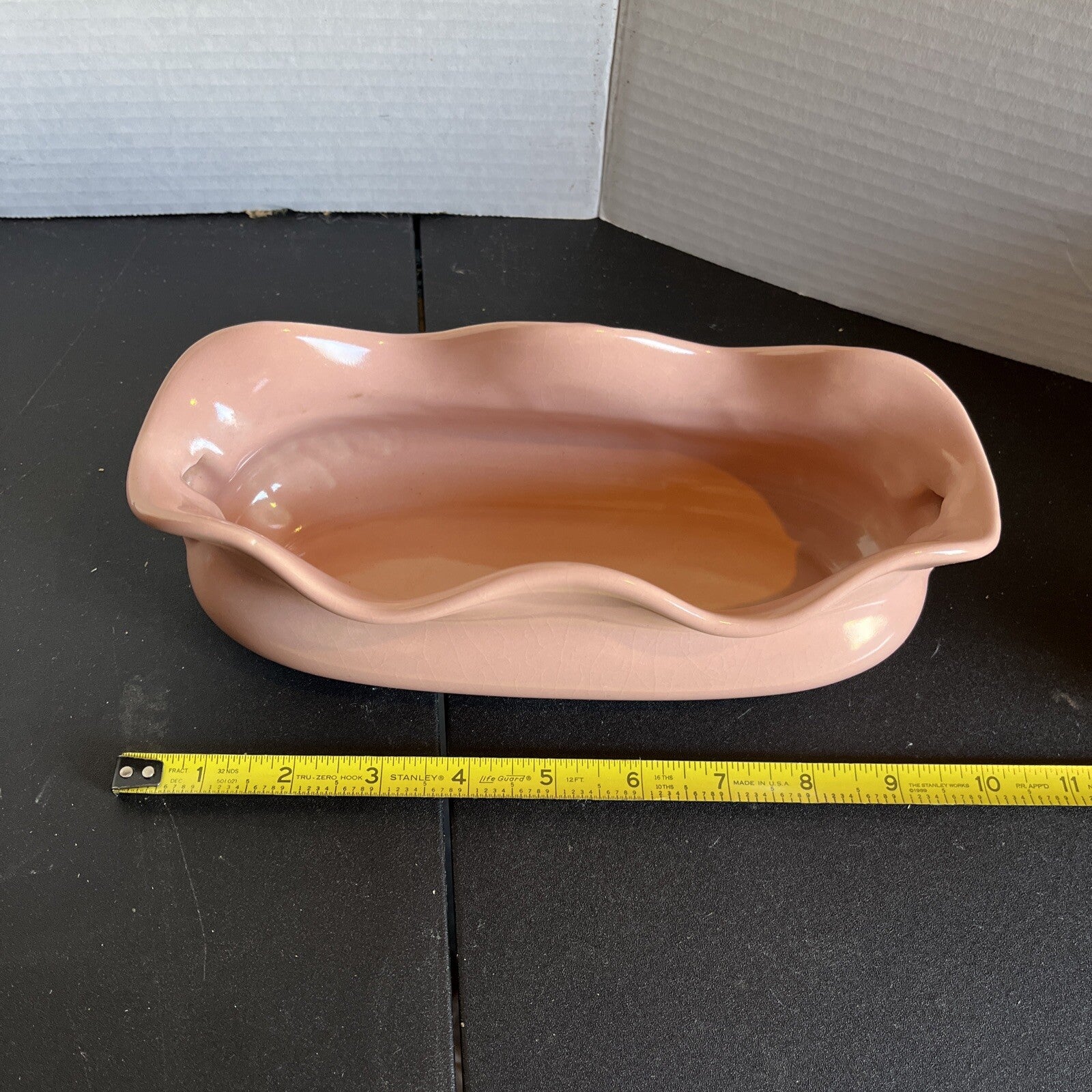 Abingdon USA Pottery Console Bowl with Scalloped Edge #570