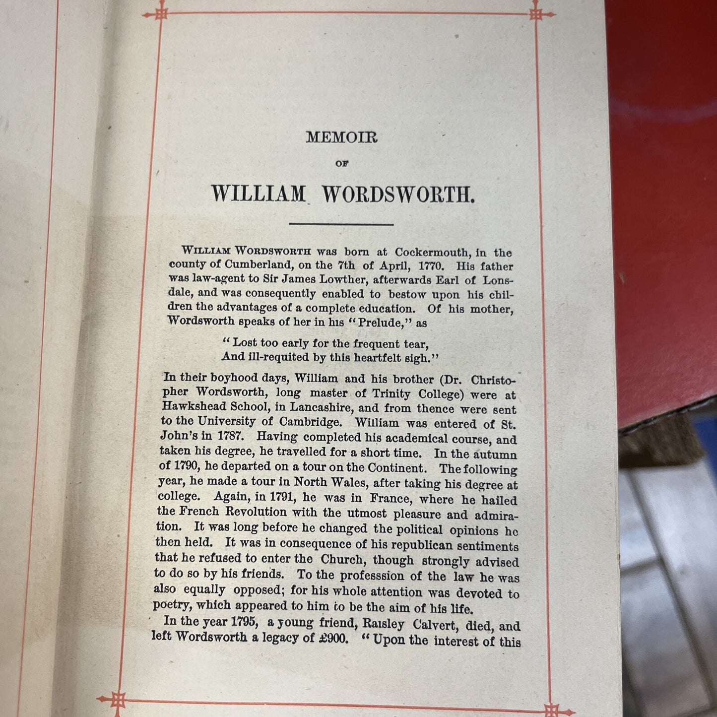 The Poetical Works Of William Wordsworth Complete Excelsior Edition Antique Book