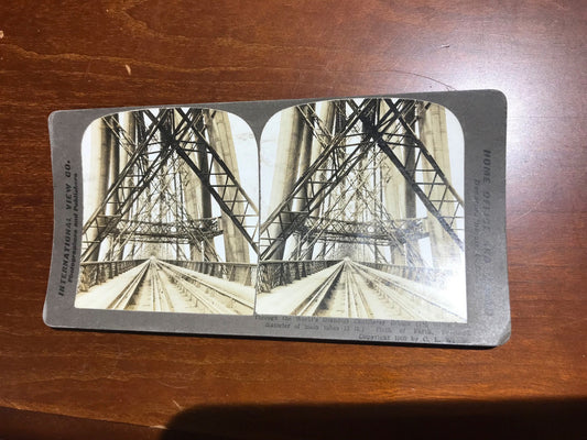1905 Real Photo Cantilever Bridge Firth of Fourth Scotland Stereoview  