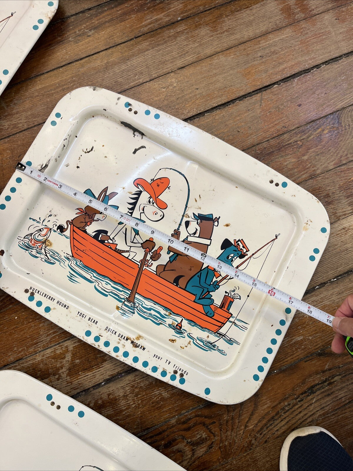 Vintage 5 Huckleberry Hound, Yogi Bear, Quick Draw McGraw & TV Friends TV Tray's