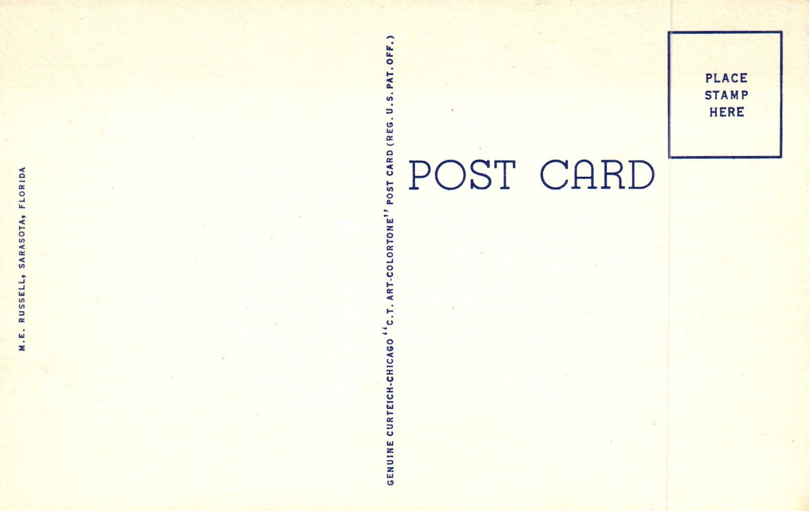 Ringling Residence From Bay in Sarasota Florida Fl Vintage Postcard