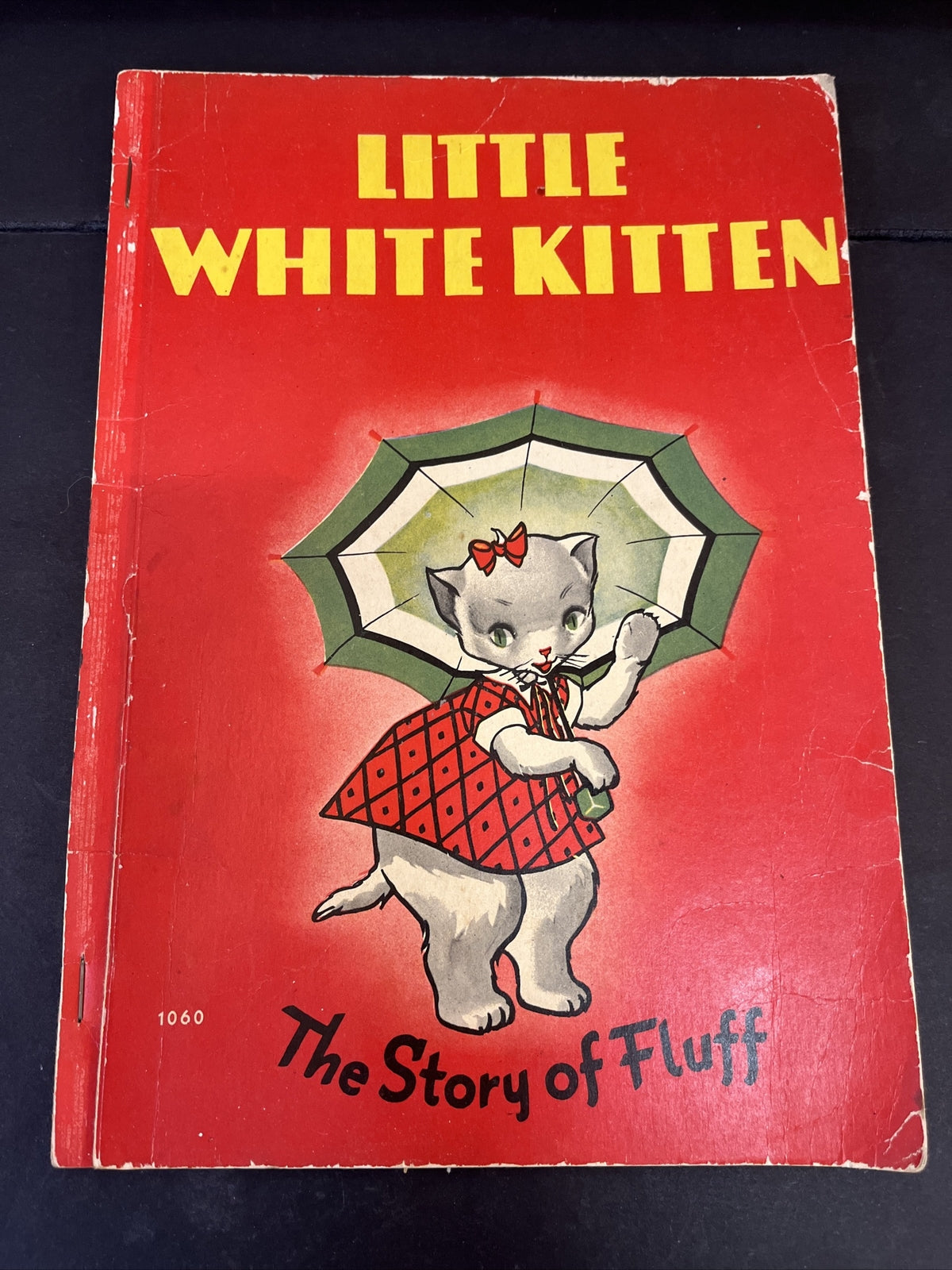 Very Rare 1939 Little White Kitten Children Book By June Scheckler Whitman Publi