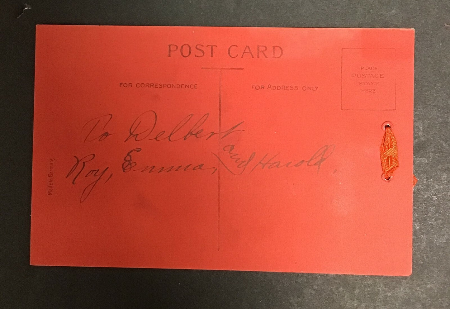 Red Christmas Bells Ring For You Happy Christmas Greeting Postcard