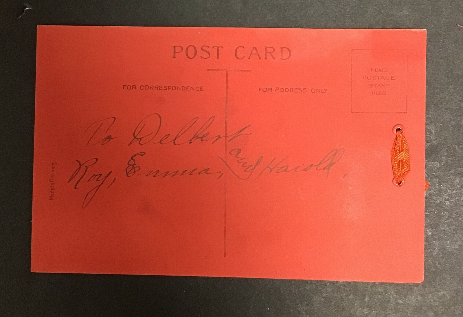 Red Christmas Bells Ring For You Happy Christmas Greeting Postcard