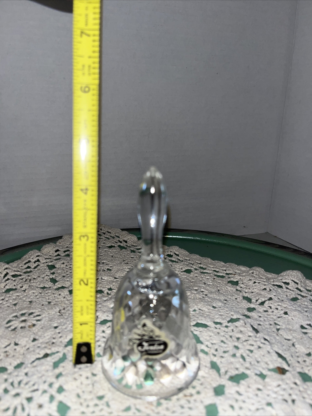 FENTON SMALL 4.5” Clear Diamond GLASS BELL