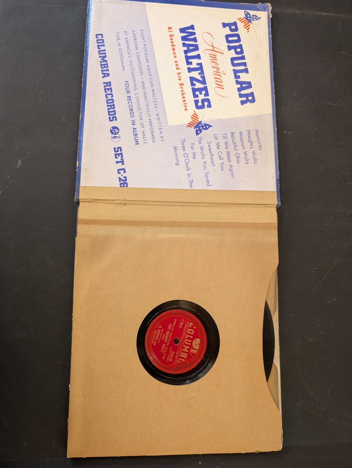 Columbia Records C-26  Popular Waltzes 1940 Al Goodman Orchestra 78 Album Set