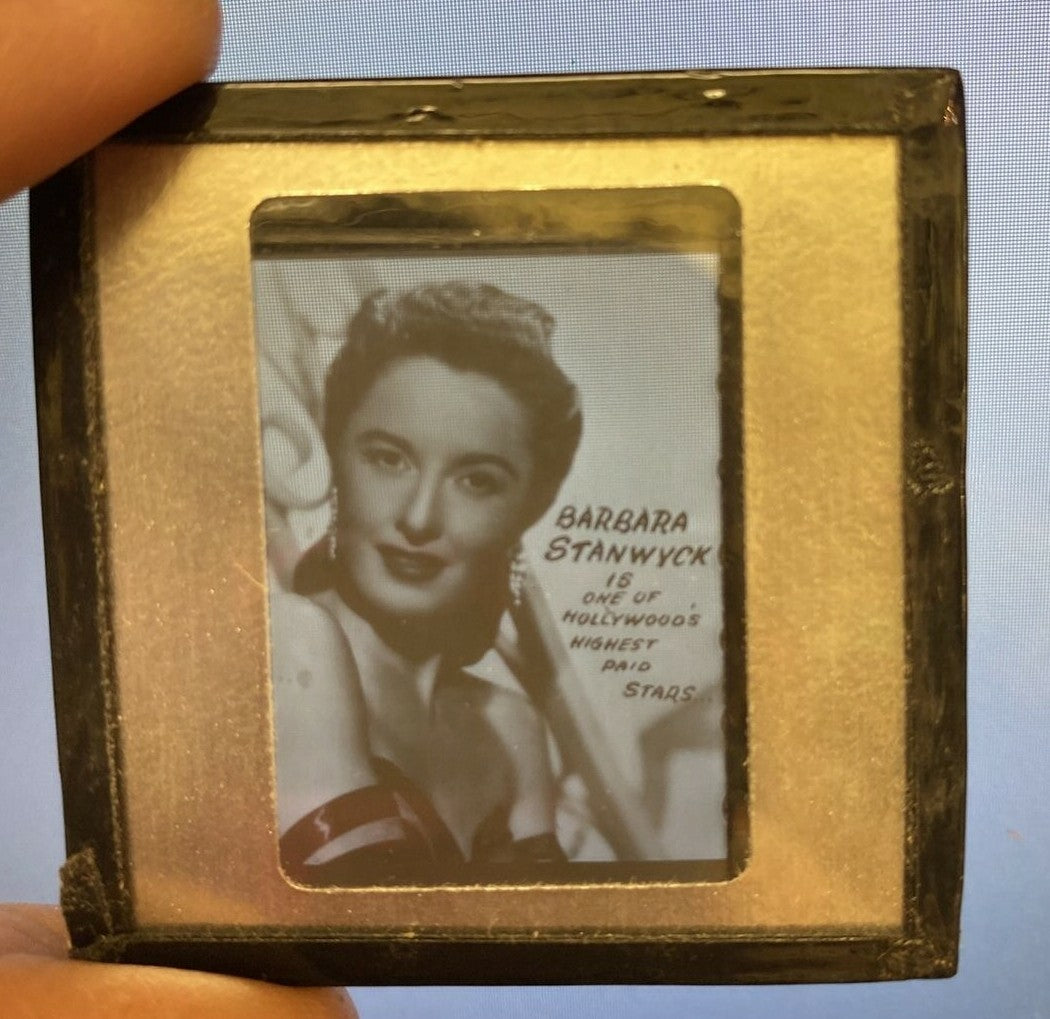Barbara Stanwyck Original 2 x 2 black white slide Promotional Hollywood Photo