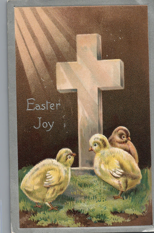 Davidson Brothers Easter Chick Embossed Series 46 Postcard