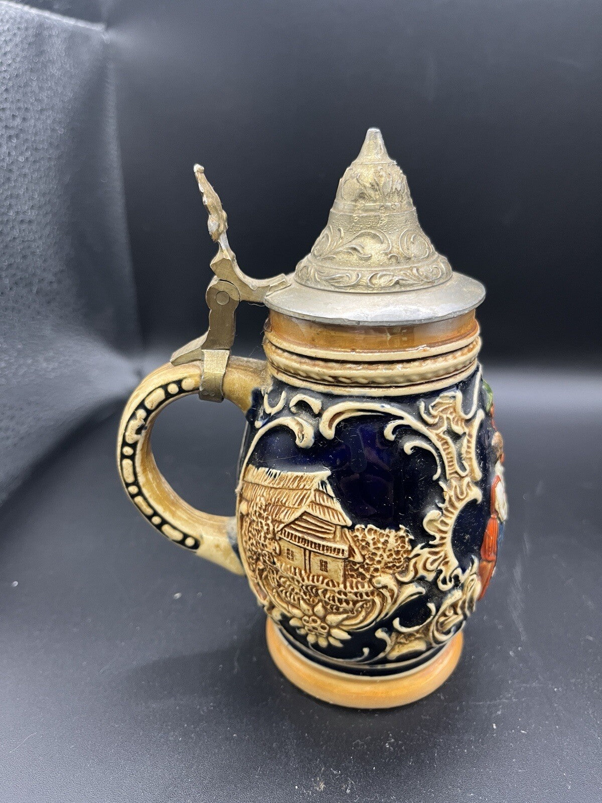 Vintage Marzi Remy Lidded Beer Stein Heidelberg Perkeo Fass Germany
