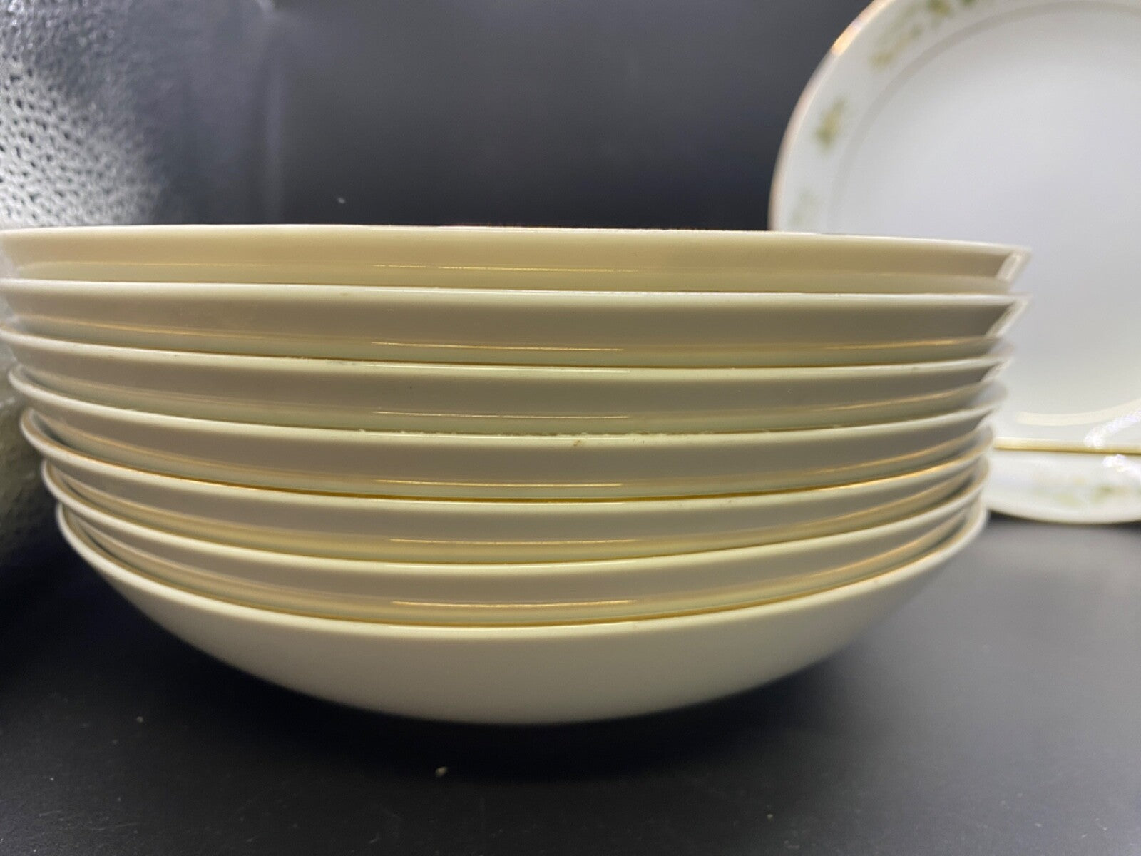 Vintage Soup Bowl Fine China Natalie 3904 Floral Made in Japan 7 7/8" Set of 8