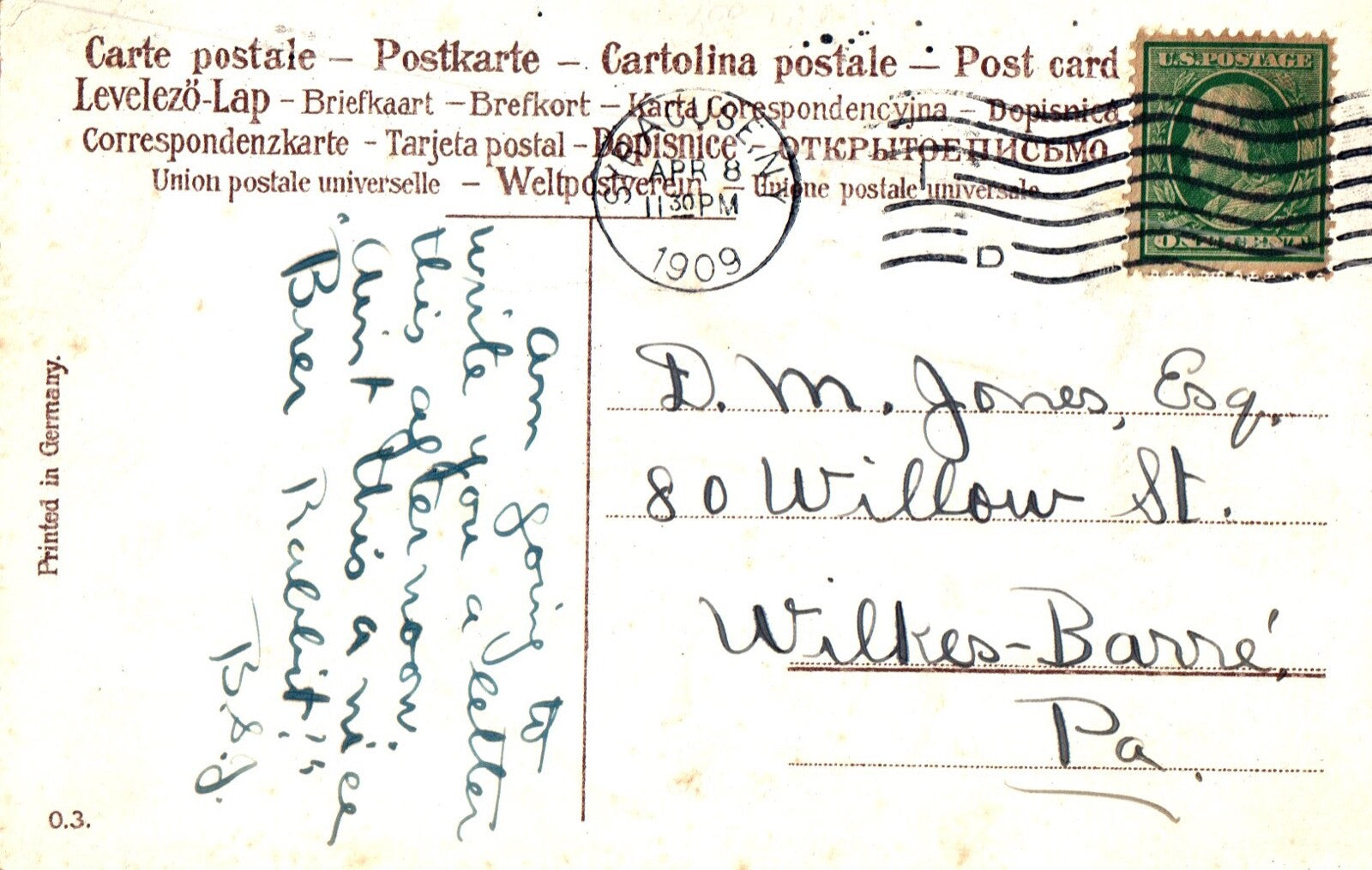 Easter Greetings Easter Rabbit Delivering Easter Eggs Vintage Easter Postcard