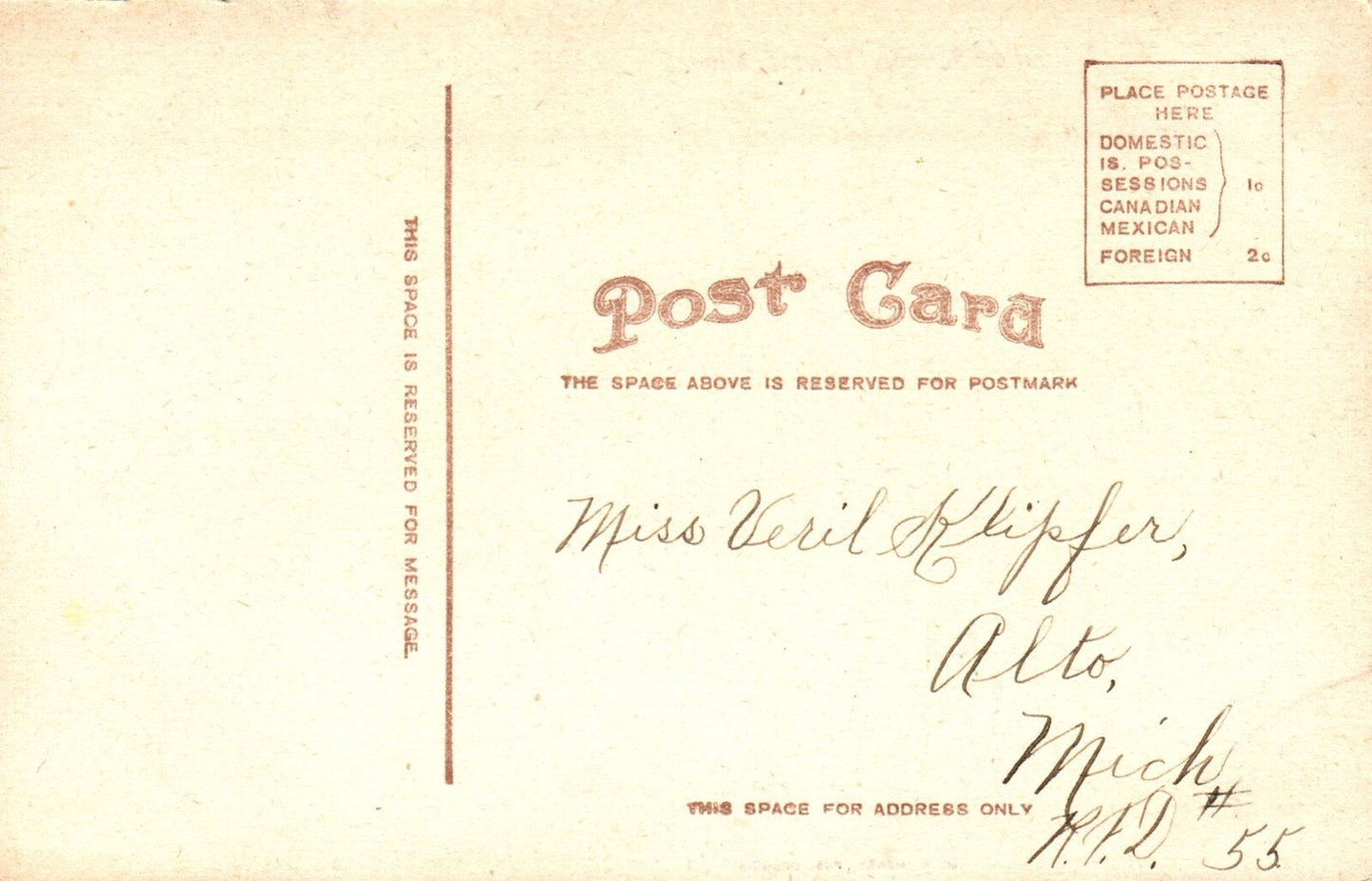 High School in Lowell MI Michigan Mich Postcard