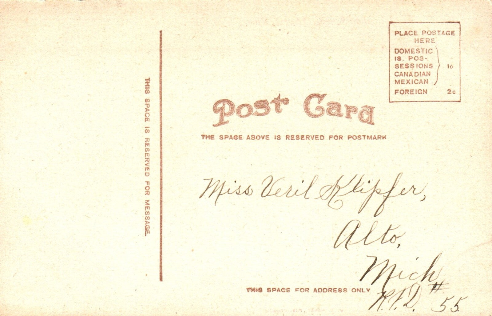 High School in Lowell MI Michigan Mich Postcard