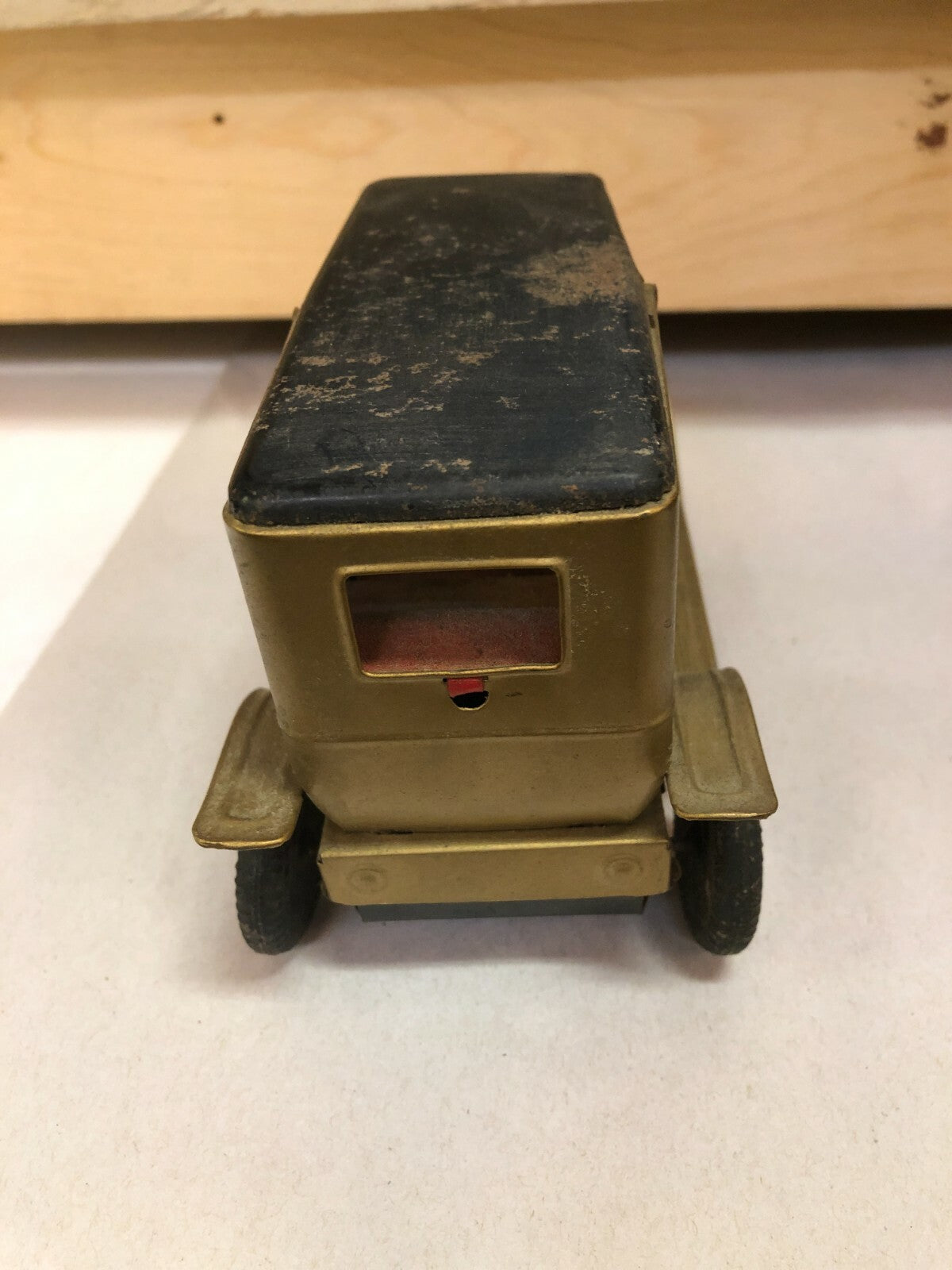 Old Tin Battery Operated Model T Antique Toy Car (2) - 1960s Japan