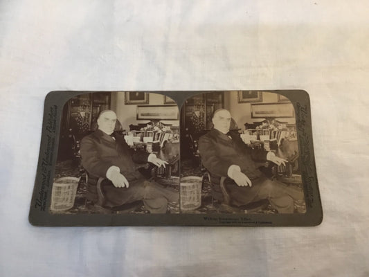 1901 Real Photo President William McKinley  stereoview