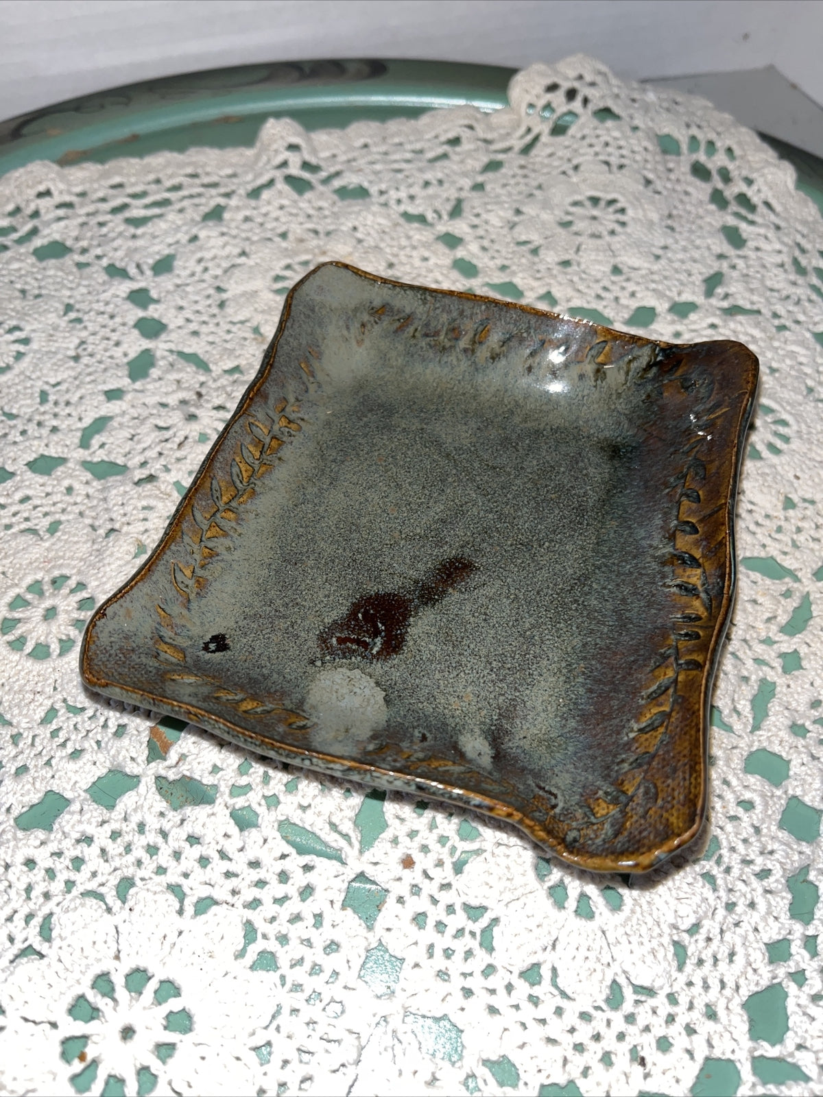 Studio Art  Pottery Trinket Dish / Soap Dish  USA Made