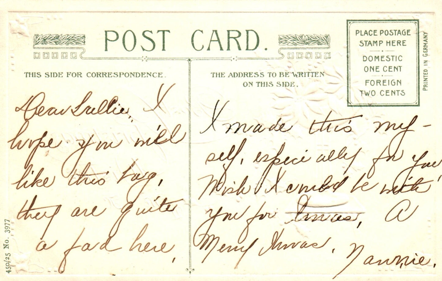 John Winsch Best Christmas Wishes Vintage Poinsettia Postcard