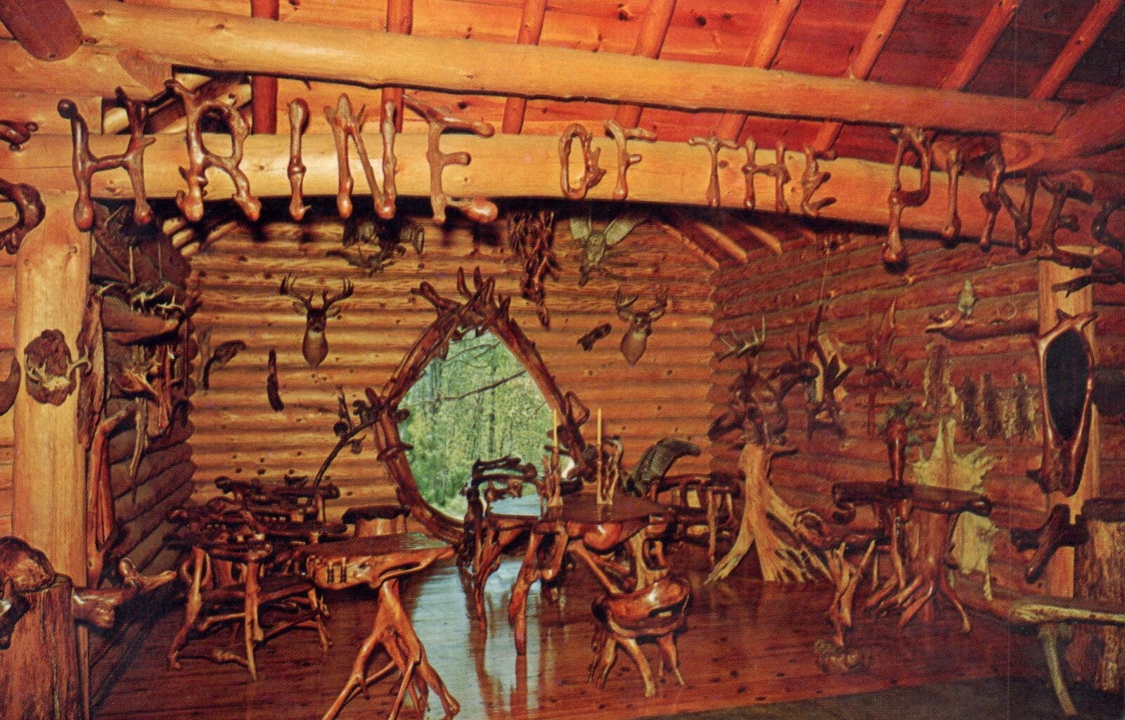 Shrine of the Pines Baldwin Mich MI Michigan Postcard Shrine of the pines room