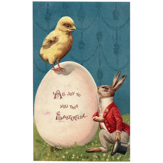 All Joy To You This Eastertide Vintage Easter Greetings Postcard