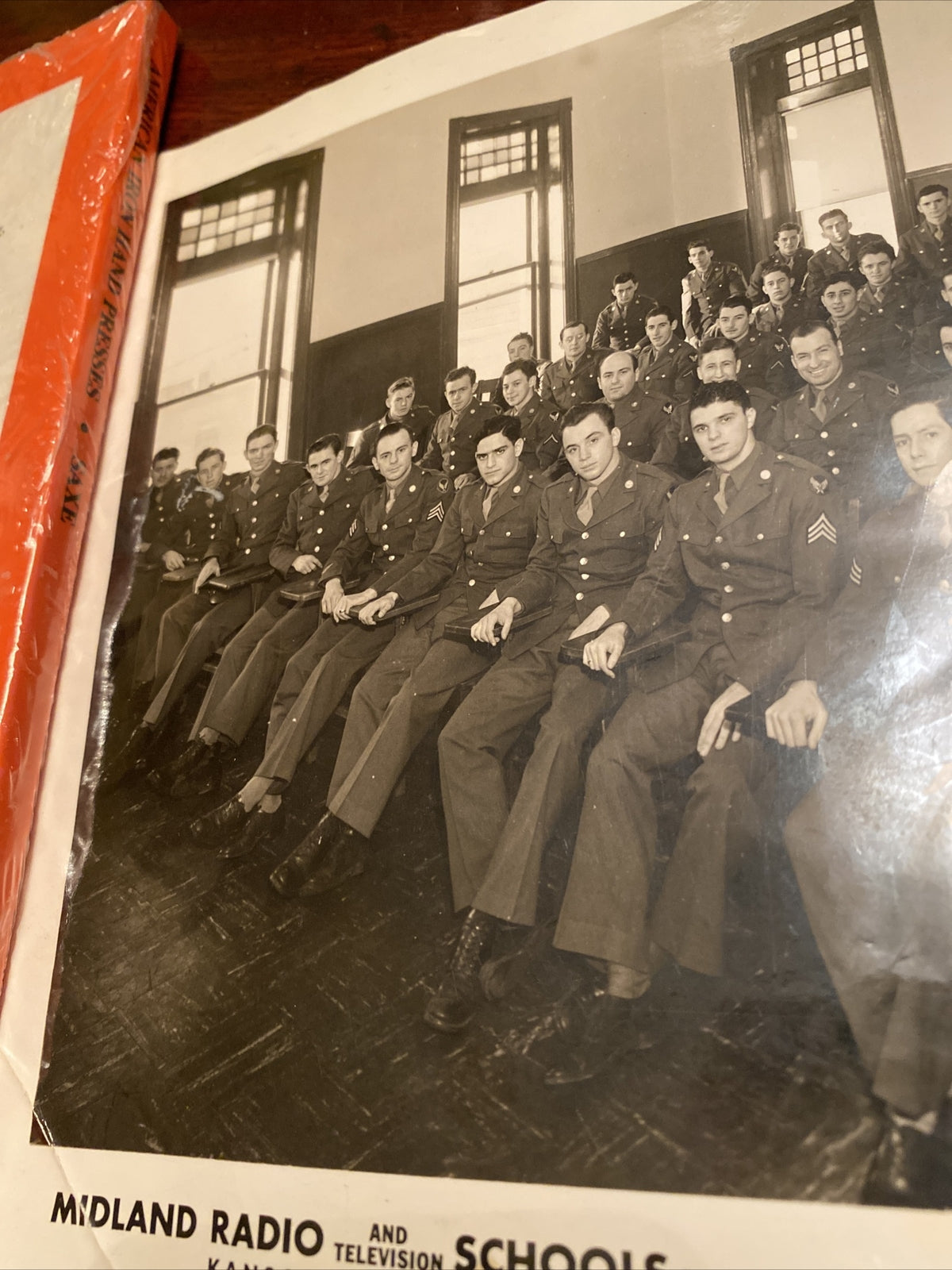 8 x 10 Real Photo Military Midland Radio and Television Schools Kansas City Mo