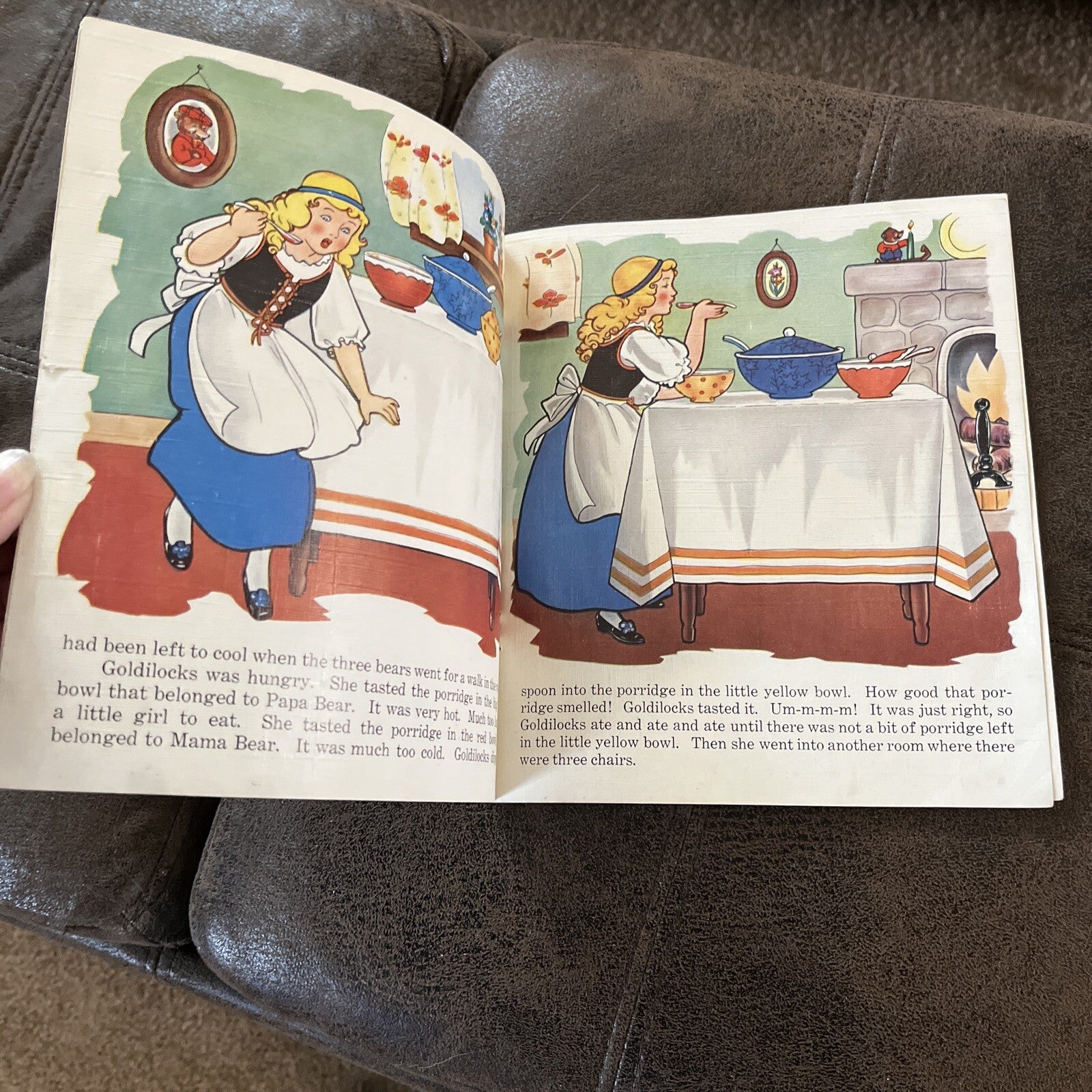 The Three Bears Cloth-Like #2362 Saalfield 1941 