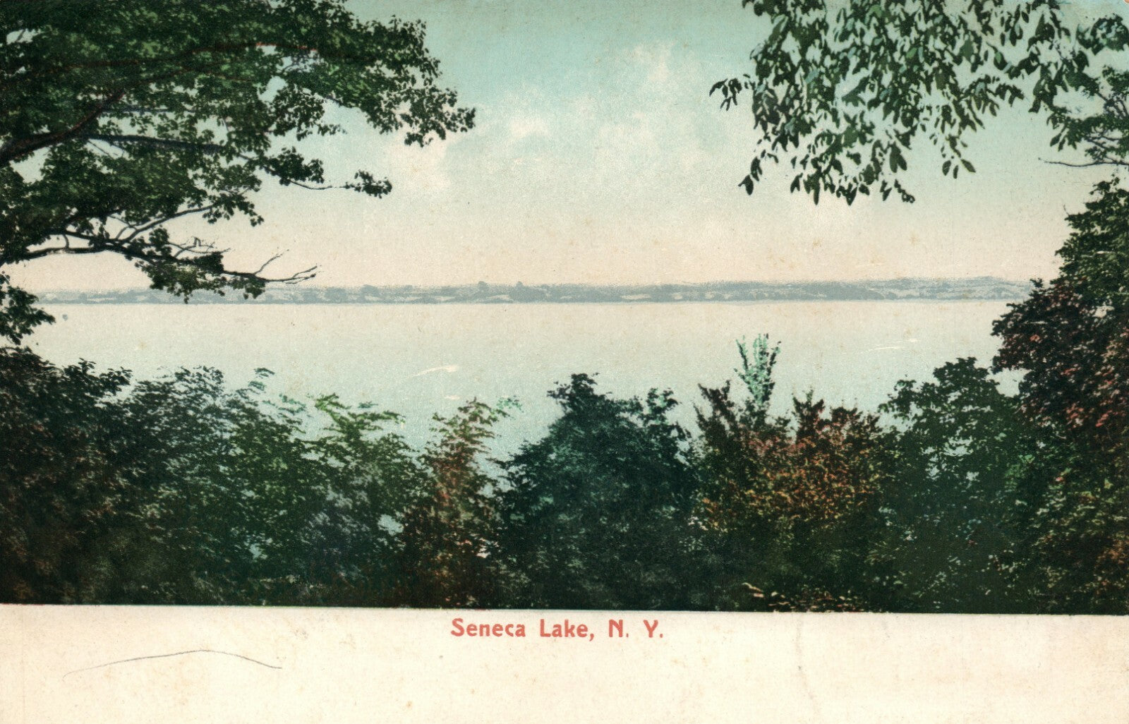 Seneca Lake Scenic View New York NY Postcard