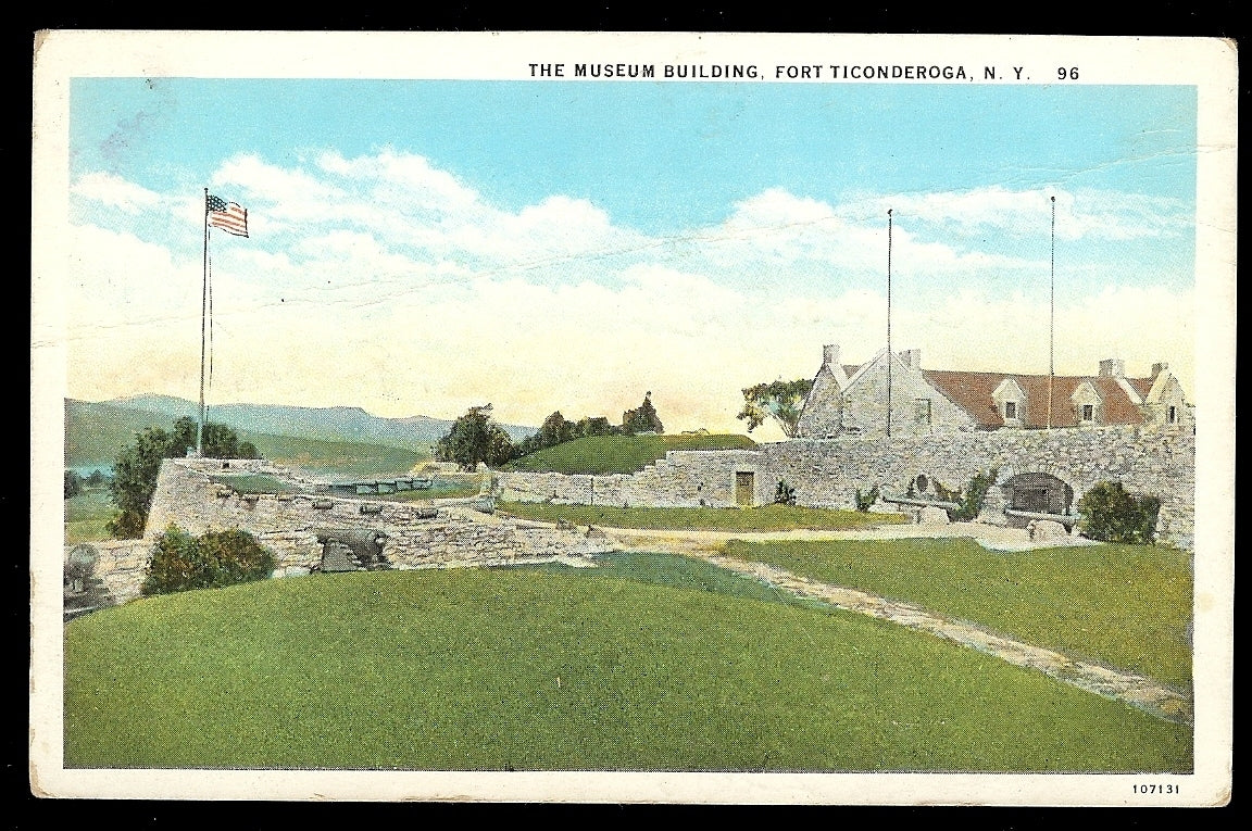 The Museum Building Fort Ticonderoga NY New York Military Postcard 96