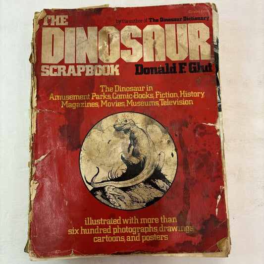 THE DINOSAUR SCRAPBOOK Book B&W Illustrated Donald Glut