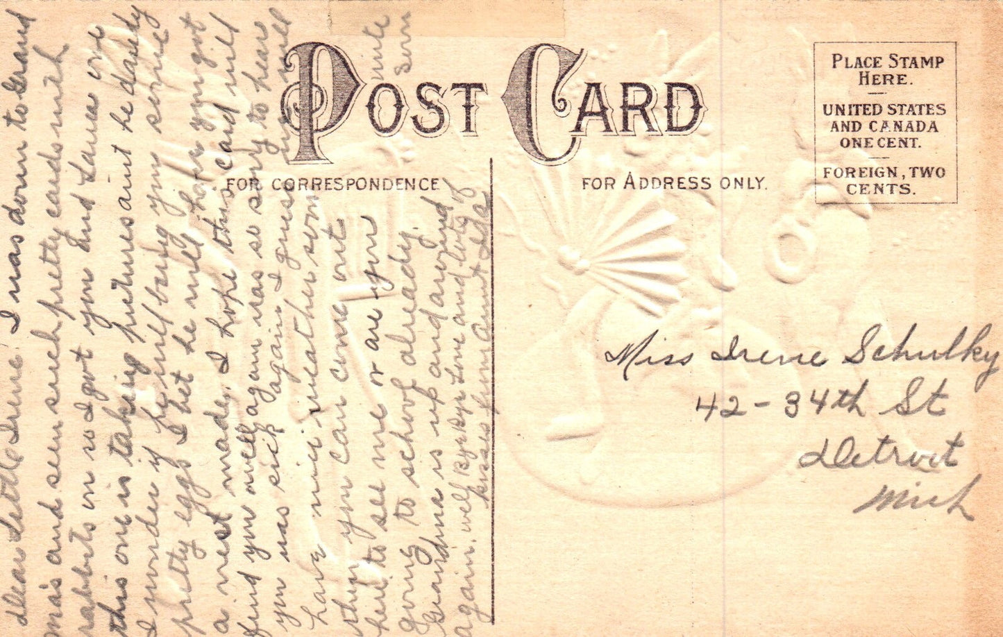 Easter Greetings Rabbits Getting Picture Taken Gold Gilt Vintage Easter Postcard