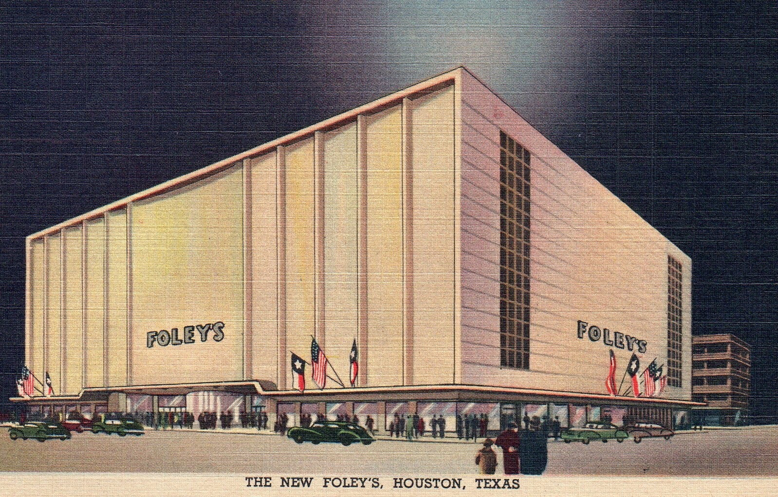 The New Foley's Building in Houston Tex Texas TX Postcard
