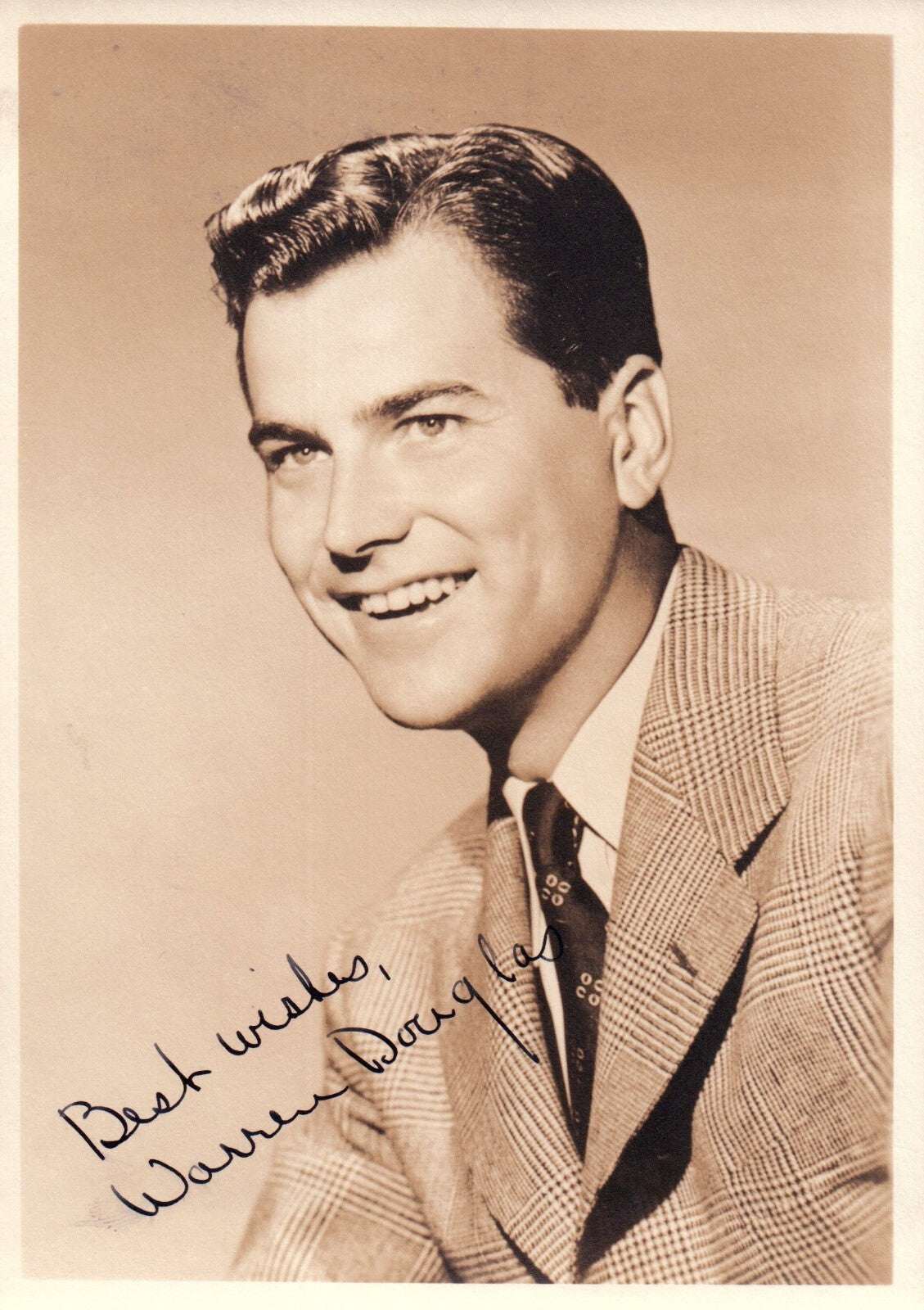 Hollywood Movie Star Warren Douglas AUTOGRAPHED INK  Real PHOTO  Signed 5 x 7