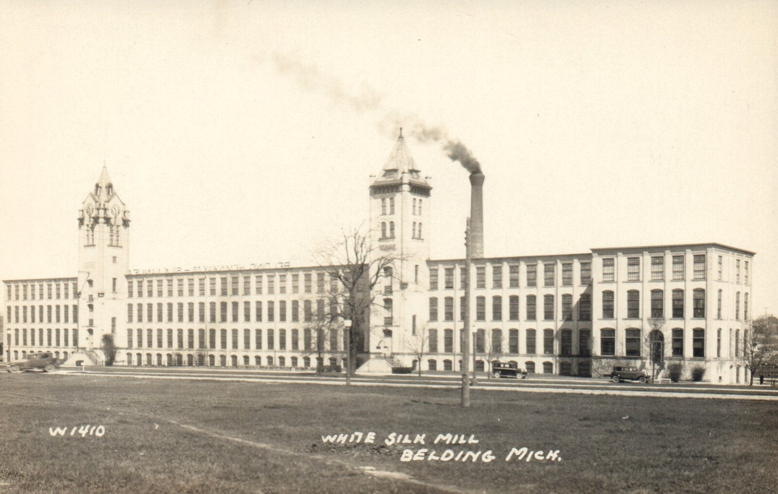 W1410 White Silk Mill Belding Michigan Mich MI Postcard RPPC DOPS 1925-1942