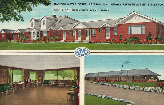 Madison Motor Court Madison NY New York Hotel Motel Postcard