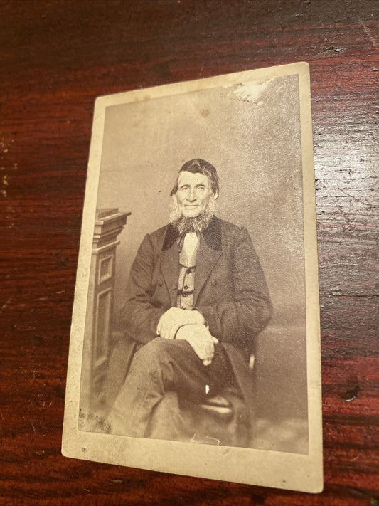 Real Photo CDV Distinguished Gentleman Man With Beard Period Clothing