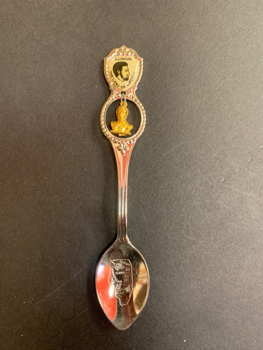 Vintage Illinois The Land of Lincoln Abraham Lincoln Charm Souvenir Spoon