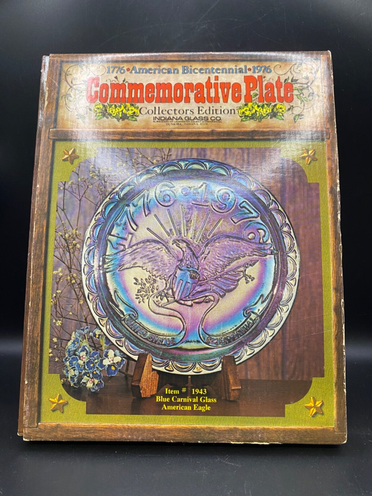 Commemorative Plate American Bicentennial 1776 - 1976 Eagle Indiana Glass Co.