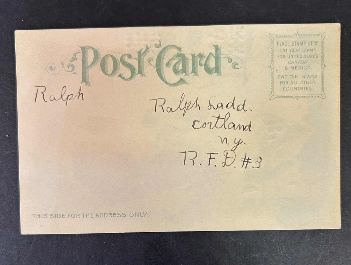 EARLY Rare Hold To The Light Santa Claus vintage Christmas Postcard HTL