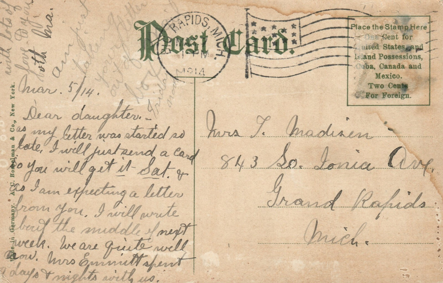 High School Building  Ashtabula 5958 OH Ohio Postcard