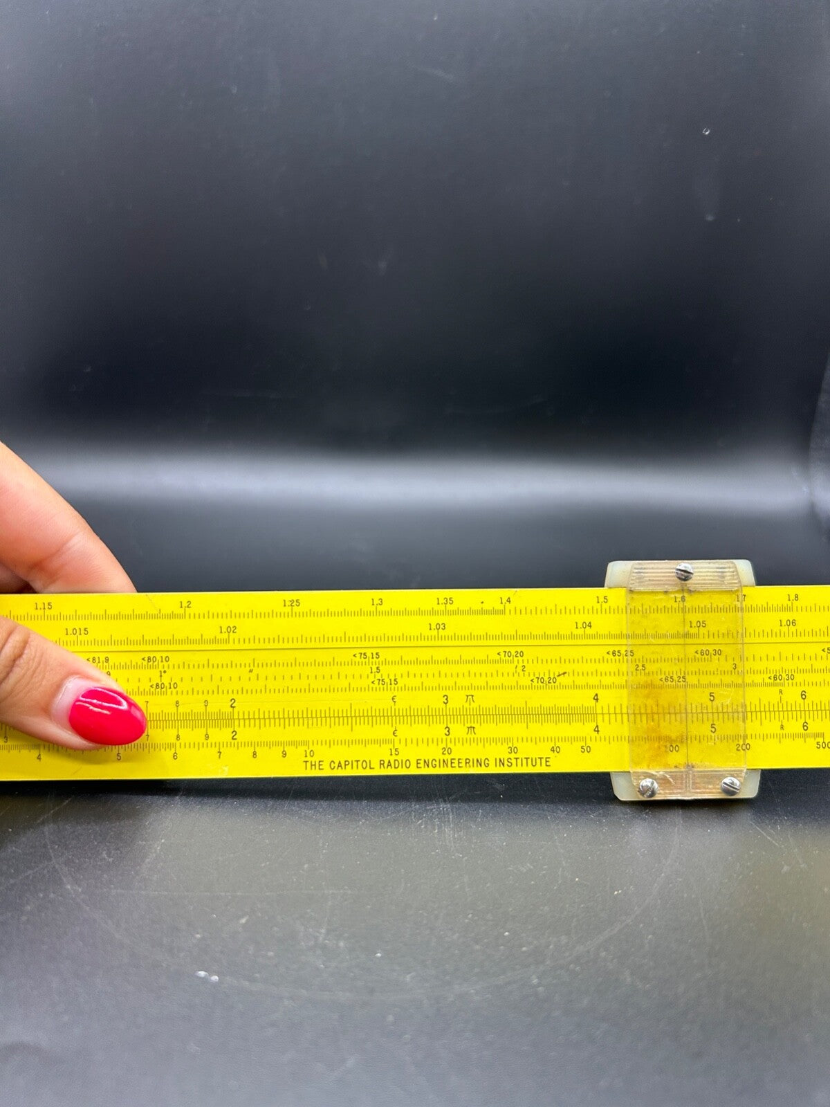 Pickett Model N531 ES 12" Metal Slide Rule Leather case Capitol Radio Engineerin