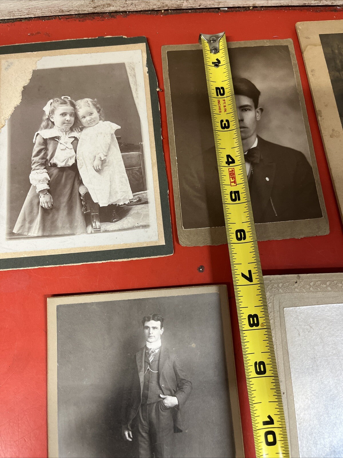 ANTIQUE 1900's ORIGINAL PEOPLE  PHOTO LOT OF 5