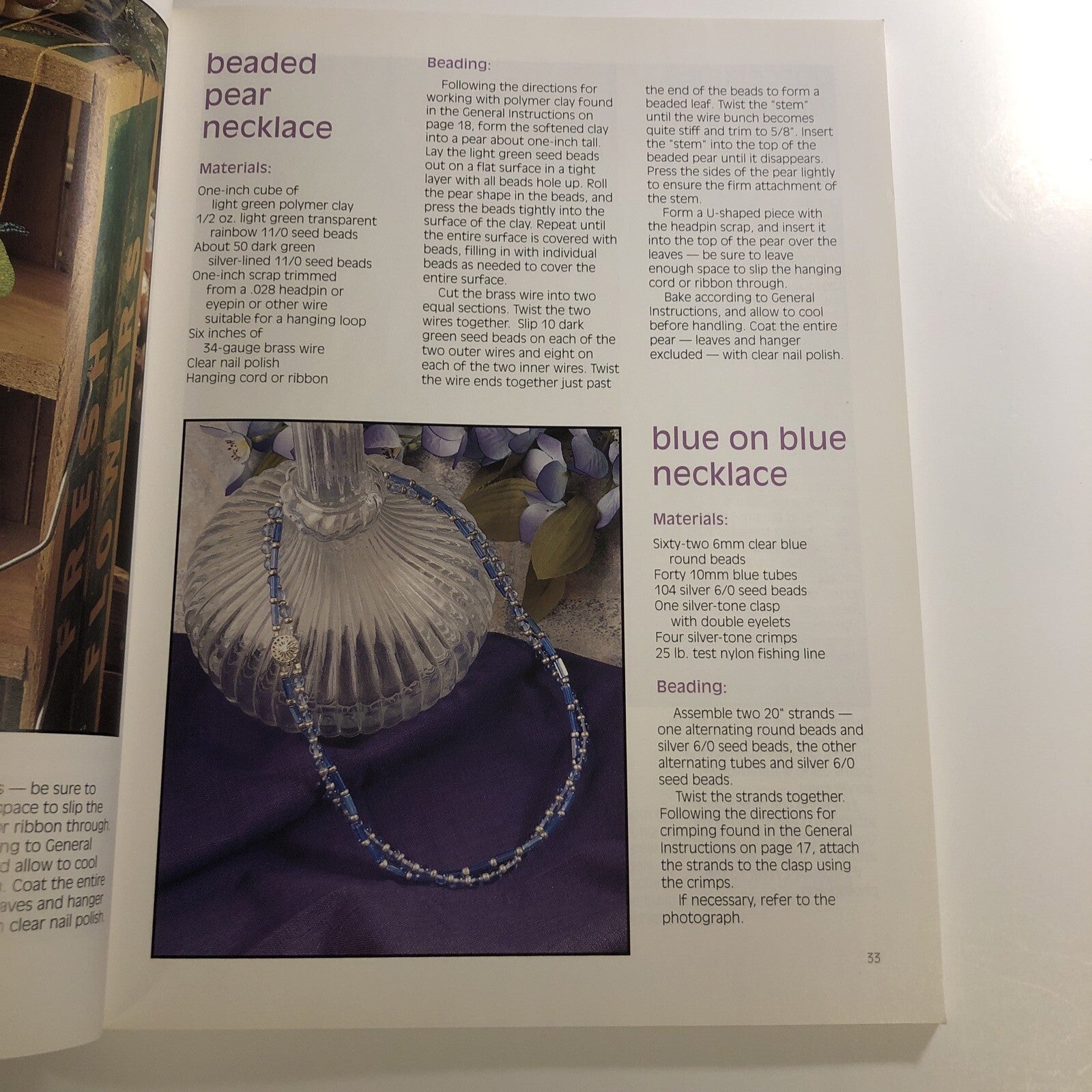 Two Hour Beaded Projects Jewelry - More Than 200 Designs Book - Ann Benson