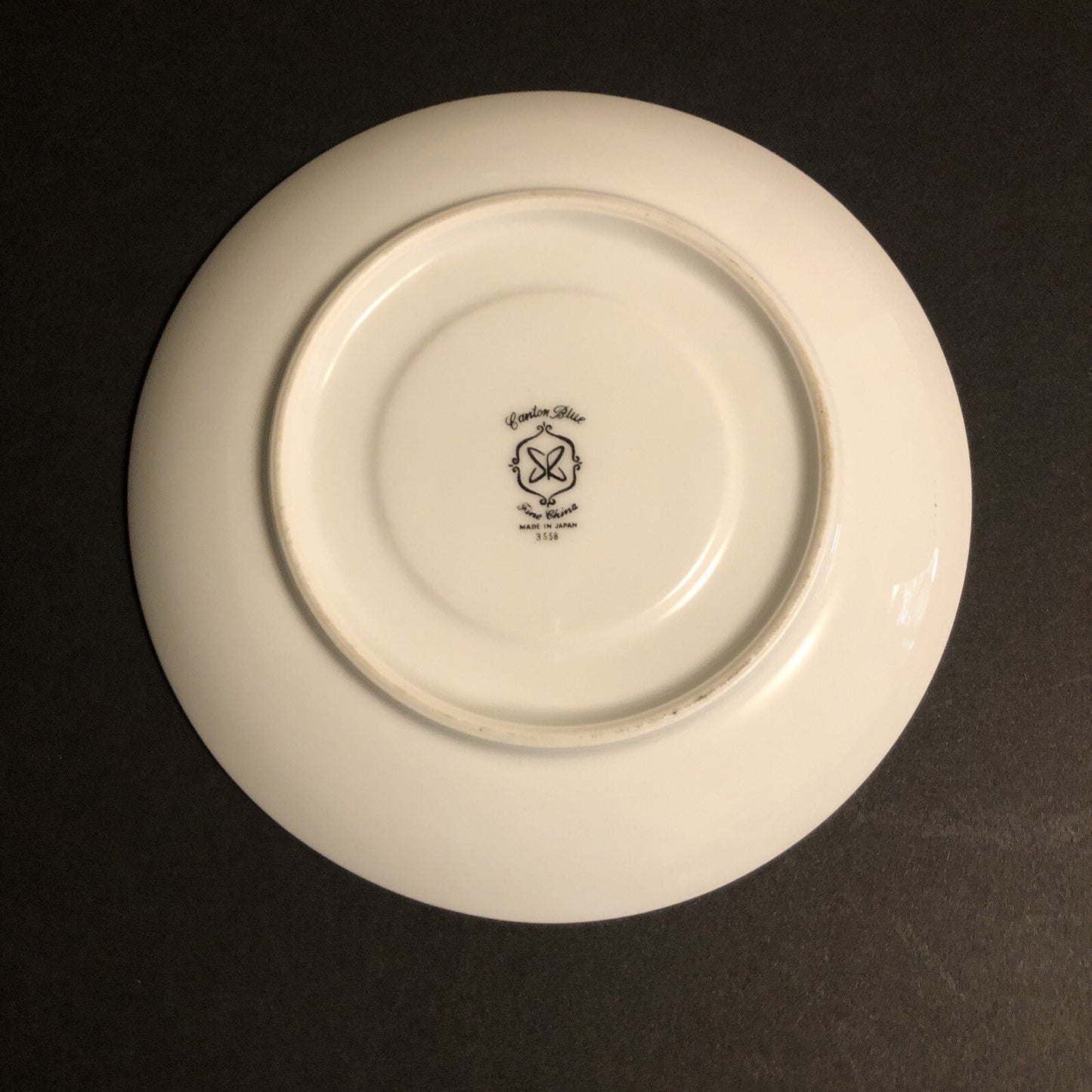 Canton Blue and White Floral Design Saucer 3558 Fine China Japan