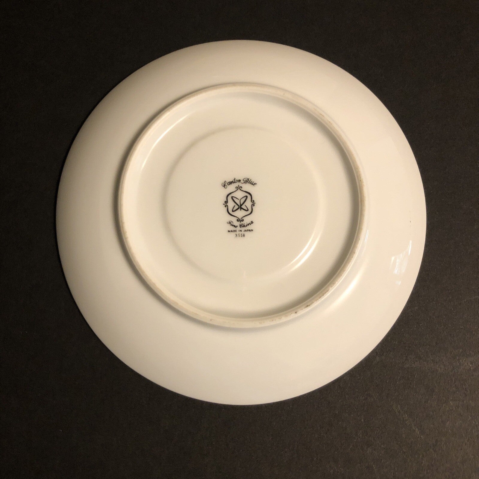 Canton Blue and White Floral Design Saucer 3558 Fine China Japan