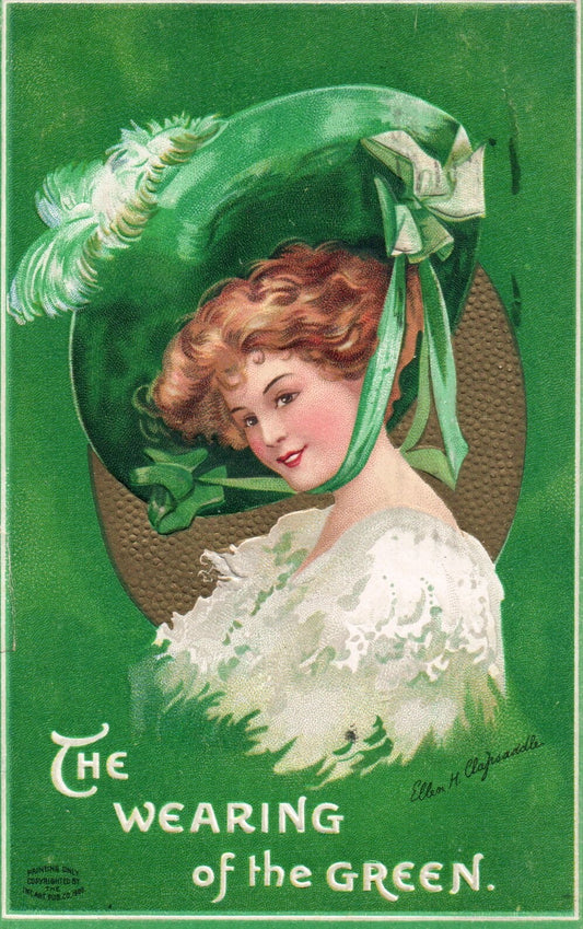 The Wearing of the Green Ellen Clapsaddle Vintage St Patricks Day Postcard