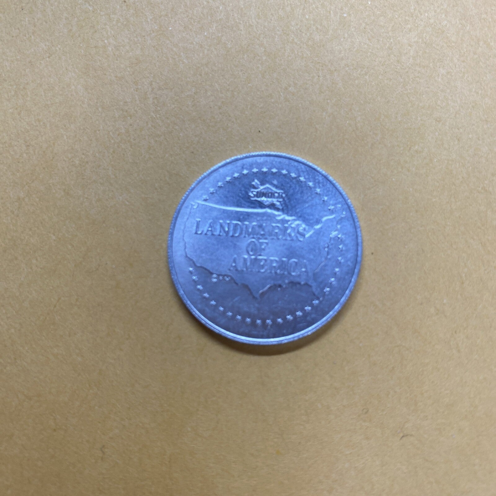 Vtg Lincoln's Log Cabin Sunoco Oil Commemorative Token Landmarks America Line