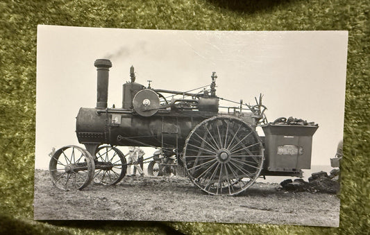 RPPC Real Photo Postcard OLD Russell Steam TRACTOR